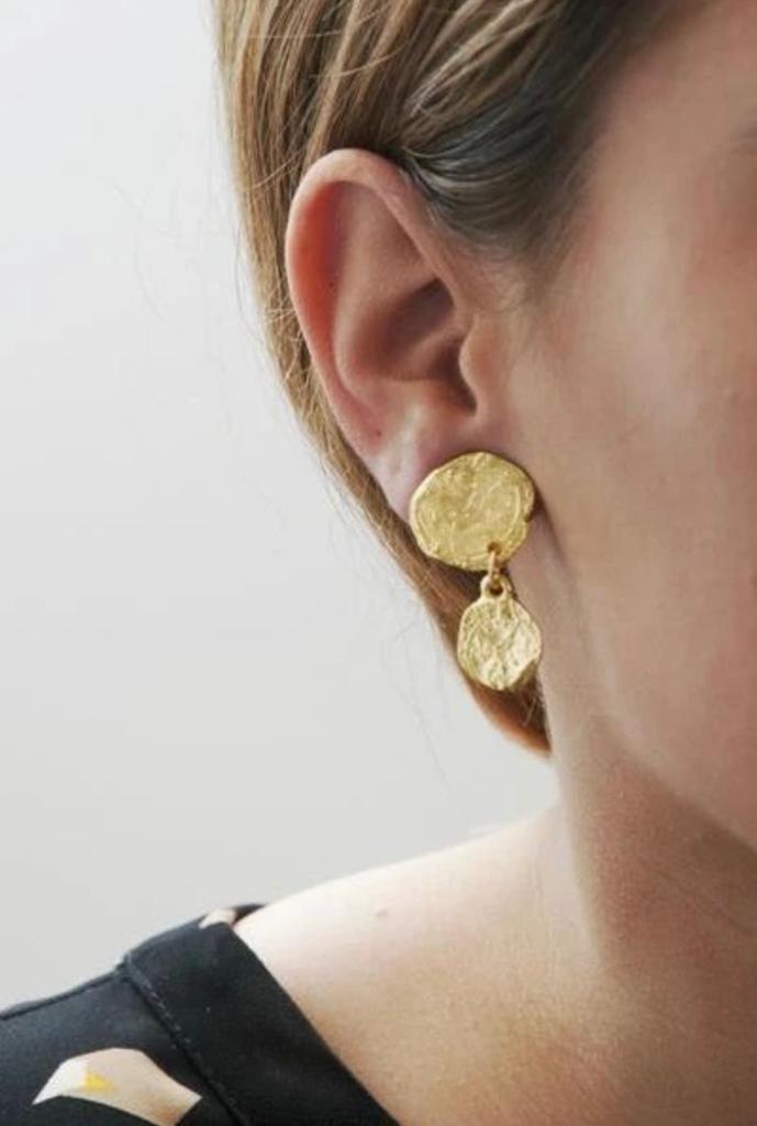 Leonidas Earrings Two Coins